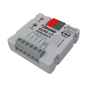 QUAD v3. KNX 4 analog-/binäres Eingangsmodul und Status-LEDs Zennio ZIOQUADV3