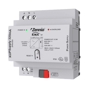 KUPSupply 320mA. KNX Universalspannungsversorgung 320mA plus 29VDC zusätzliche Hilfsspannung Zennio ZPSU320