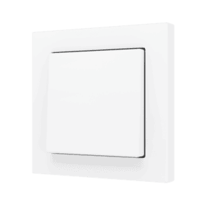 ZS55. Soft Einfachtaster für 1 Binäreingang 55x55 mm – Weiß matt Zennio ZS551PB1MW