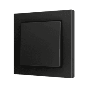 ZS55. Soft Einfachtaster für 2 Binäreingänge 55x55 mm – Schwarz Zennio ZS551PB2A