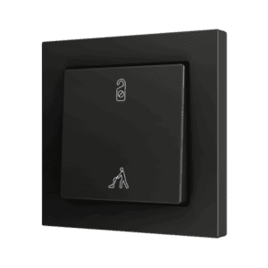 ZS55. Soft Einfachtaster für 2 Binäreingänge 55x55 mm – Schwarz - Custom Design. Minimum: 100 Einheiten pro Design Zennio ZS551PB2AC