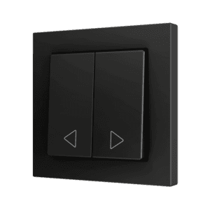 ZS55. Soft Doppeltaster für 2 Binäreingänge 55x55 mm – Schwarz - Custom Design. Minimum: 100 Einheiten pro Design Zennio ZS552PB2AC