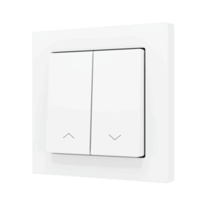 ZS55. Soft Doppeltaster für 2 Binäreingänge 55x55 mm – Jalousie Symbol – Weiß matt Zennio ZS552PB2SMW