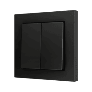 ZS55. Soft Doppeltaster für 4 Binäreingänge 55x55 mm – Schwarz Zennio ZS552PB4A