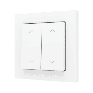 ZS55. Soft Doppeltaster für 4 Binäreingänge 55x55 mm – Jalousie Symbol – Weiß matt Zennio ZS552PB4SMW