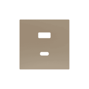 ZS55. Abdeckplatte für Zweifach-USB-Ladegerät C+A 55x55 mm - Champagne Zennio ZS55C2UCAC
