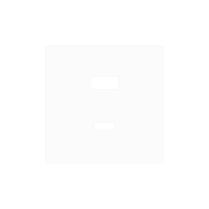 ZS55. Abdeckplatte für Zweifach-USB-Ladegerät C+A 55x55 mm - Weiß matt Zennio ZS55C2UCAMW