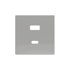 ZS55. Abdeckplatte für Zweifach-USB-Ladegerät C+A 55x55 mm - Silber Zennio ZS55C2UCAS
