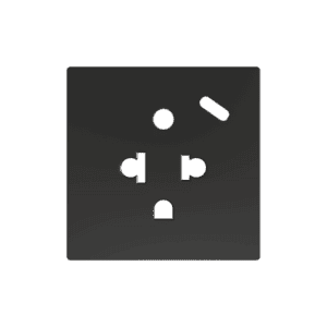 ZS55. Euro-Amerikanischer Steckdosenabdeckung mit USB C 55x55 mm - Schwarz Zennio ZS55CEUA1USA