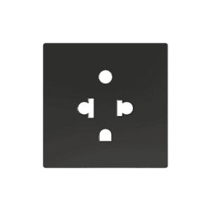 ZS55. Euro-Amerikanischer Steckdosenabdeckung 55x55 mm - schwarz Zennio ZS55CEUAA