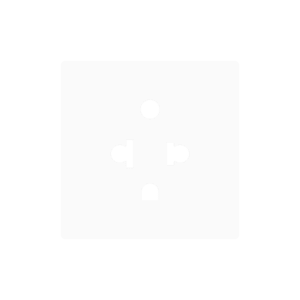 ZS55. Euro-Amerikanischer Steckdosenabdeckung 55x55 mm - weiß matt Zennio ZS55CEUAW