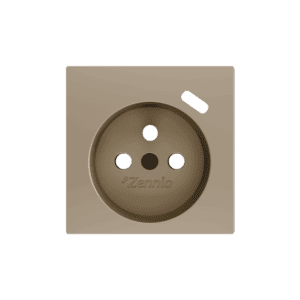 ZS55. Französischer Steckdosenabdeckung mit USB C 55x55 mm - Champagne Zennio ZS55CF1USC