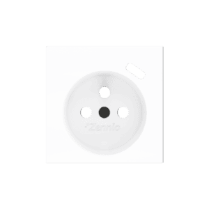 ZS55. Französischer Steckdosenabdeckung mit USB C 55x55 mm - Weiß matt Zennio ZS55CF1USMW