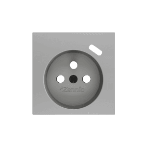 ZS55. Französischer Steckdosenabdeckung mit USB C 55x55 mm - Silber Zennio ZS55CF1USS