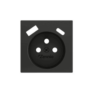 ZS55. Französischer Steckdosenabdeckung mit USB C und A 55x55 mm - Schwarz Zennio ZS55CF2USA