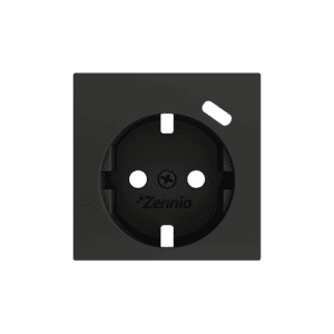 ZS55. Schuko-Steckdosenabdeckung mit USB C 55x55 mm - Schwarz Zennio ZS55CSC1USA