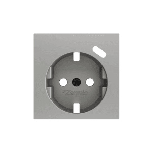 ZS55. Schuko-Steckdosenabdeckung mit USB C 55x55 mm - Silber Zennio ZS55CSC1USS