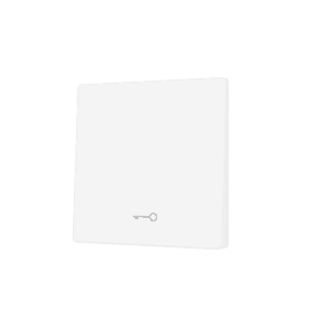 ZS55. Tasterabdeckung für Soft KNX Einfachtaster 55x55 mm. Untere Betätigung - Schlüssel Symbol – Weiß matt Zennio ZS55CSOFT11KMW
