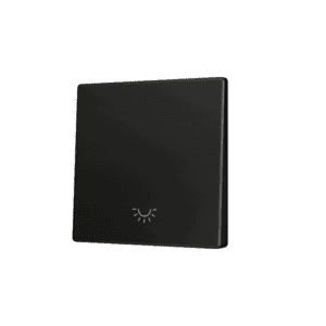 ZS55. Tasterabdeckung für Soft KNX Einfachtaster 55x55 mm. Untere Betätigung - Licht Symbol – Schwarz Zennio ZS55CSOFT11LA