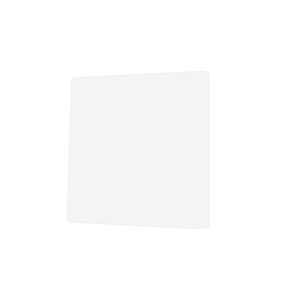 ZS55. Tasterabdeckung für Soft KNX Einfachtaster 55x55 mm. Untere Betätigung - Weiß matt Zennio ZS55CSOFT11MW