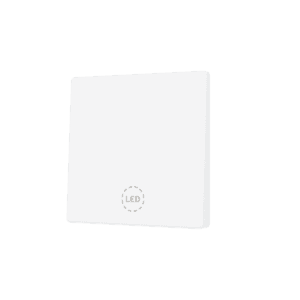 ZS55. Tasterabdeckung für Soft KNX Einfachtaster 55x55 mm. Untere Betätigung - Weiß matt - Custom Design. Minimum: 100 Einheiten pro Design Zennio ZS55CSOFT11MWC
