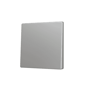 ZS55. Tasterabdeckung für Soft KNX Einfachtaster 55x55 mm. Untere Betätigung - Silber Zennio ZS55CSOFT11S