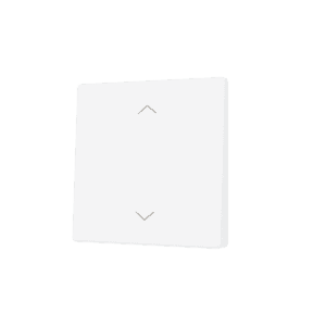 ZS55. Tasterabdeckung für Soft KNX Einfachtaster 55x55 mm. Untere Betätigung - Jalousie Symbol – Weiß matt Zennio ZS55CSOFT12SHMW