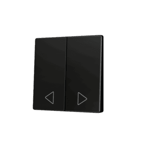 ZS55. Tasterabdeckung für Soft KNX Doppeltaster 55x55 mm. Untere Betätigung - Schwarz - Custom Design. Minimum: 100 Einheiten pro Design Zennio ZS55CSOFT22AC