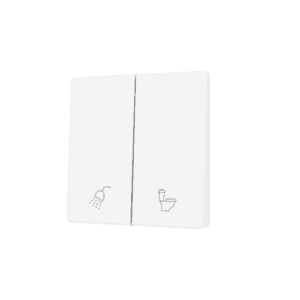 ZS55. Tasterabdeckung für Soft KNX Doppeltaster 55x55 mm. Untere Betätigung - Weiß matt - Custom Design. Minimum: 100 Einheiten pro Design Zennio ZS55CSOFT22MWC