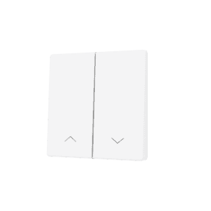 ZS55. Tasterabdeckung für Soft KNX Doppeltaster 55x55 mm. Untere Betätigung - Jalousie Symbol – Weiß matt Zennio ZS55CSOFT22SHMW