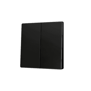 ZS55. Tasterabdeckung für Soft KNX Doppeltaster 55x55 mm. Obere&untere Betätigung - Schwarz Zennio ZS55CSOFT24A