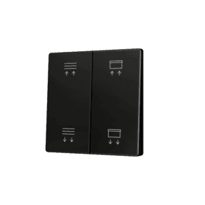 ZS55. Tasterabdeckung für Soft KNX Doppeltaster 55x55 mm. Obere&untere Betätigung - Schwarz - Custom Design. Minimum: 100 Einheiten pro Design Zennio ZS55CSOFT24AC