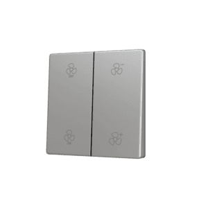 ZS55. Tasterabdeckung für Soft KNX Doppeltaster 55x55 mm. Obere&untere Betätigung - Silber - Custom Design. Minimum: 100 Einheiten pro Design Zennio ZS55CSOFT24SC