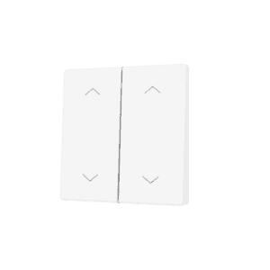 ZS55. Tasterabdeckung für Soft KNX Doppeltaster 55x55 mm. Obere&untere Betätigung - Jalousie Symbol – Weiß matt Zennio ZS55CSOFT24SHMW