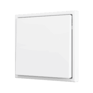 ZS70. Soft Einfachtaster für 1 Binäreingang 70x70 mm – Mattweiß Zennio ZS701PB1MW