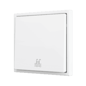 ZS70. Soft Einfachtaster für 1 Binäreingang 70x70 mm – Mattweiß - Custom Design. Minimum: 100 Einheiten pro Design Zennio ZS701PB1MWC