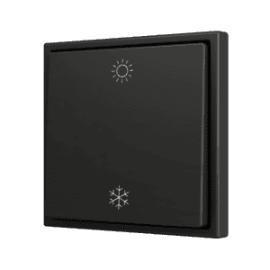 ZS70. Soft Einfachtaster für 2 Binäreingänge 70x70 mm – Schwarz - Custom Design. Minimum: 100 Einheiten pro Design Zennio ZS701PB2AC