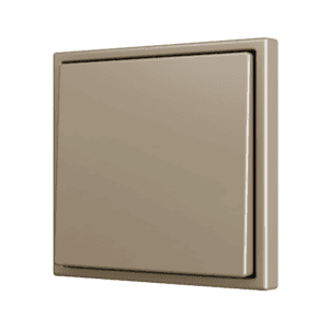 ZS70. Soft Einfachtaster für 2 Binäreingänge 70x70 mm – Champagne Zennio ZS701PB2C