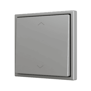 ZS70. Soft Einfachtaster für 2 Binäreingänge 70x70 mm – Jalousie-Symbol – Silber Zennio ZS701PB2SHS