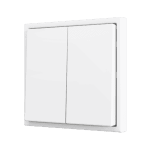 ZS70. Soft Doppeltaster für 4 Binäreingänge 70x70 mm – Mattweiß Zennio ZS702PB4MW