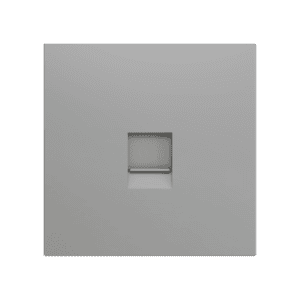 ZS70. Abdeckung für  RJ45 Anschluss 70x70 mm - 1 Modul - Silber Zennio ZS70C145S