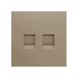 ZS70. Abdeckung für  RJ45 Anschluss 70x70 mm - 2 Module - Champagne Zennio ZS70C245C