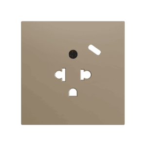 ZS70. Euro-Amerikanische Steckdosenabdeckung mit USB C 70X70 mm - Champagne Zennio ZS70CEUA1USC