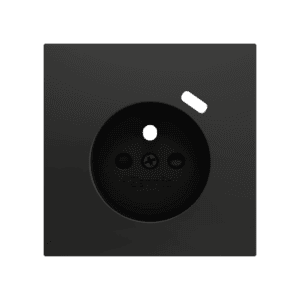 ZS70. Französische Steckdosenabdeckung mit USB C 70x70 mm - Schwarz Zennio ZS70CF1USA