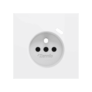 ZS70. Französische Steckdosenabdeckung mit USB C 70x70 mm - Mattweiß Zennio ZS70CF1USMW
