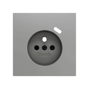 ZS70. Französische Steckdosenabdeckung mit USB C 70x70 mm - Silber Zennio ZS70CF1USS