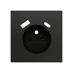 ZS70. Französische Steckdosenabdeckung mit USB C und A 70x70 mm - Schwarz Zennio ZS70CF2USA