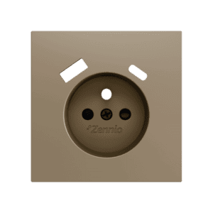 ZS70. Französische Steckdosenabdeckung mit USB C und A 70x70 mm - Champagne Zennio ZS70CF2USC