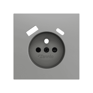 ZS70. Französische Steckdosenabdeckung mit USB C und A 70x70 mm - Silber Zennio ZS70CF2USS