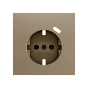 ZS70. Schuko-Steckdosenabdeckung mit USB C 70x70 mm - Champagne Zennio ZS70CSC1USC